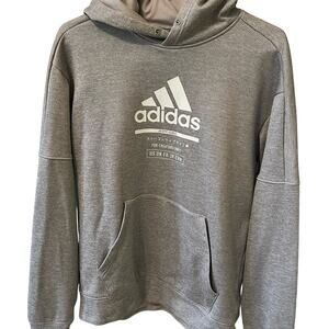 Adidas Gray Hoodie Sweatshirt Logo for Creators Kangaroo Pocket Size Medium